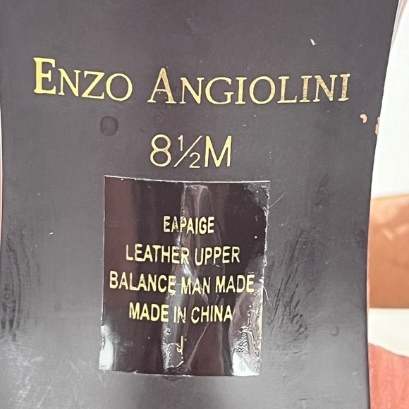 ENZO ANGIOLINI Women's Heels Sz 8.5 Leather Brown Stappy - Picture 8 of 15